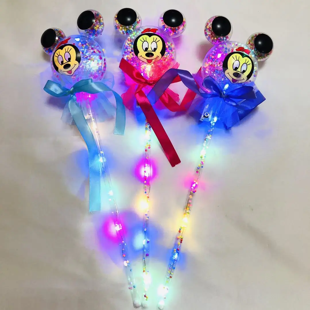 

Disney Mickey Mouse Light Toy Magic Luminous Cartoon Ball Wand Children Kindergarten School Gift Anime Party Decoration Supplies