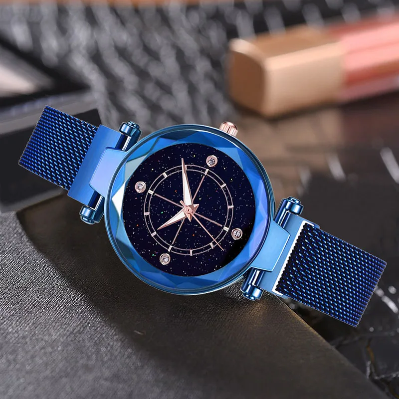 

New Arrival Luxury Brand Magnet Milanese Watches Women Ladies Wristwatches Rose Gold Quartz Hours montre femme reloj mujer clock