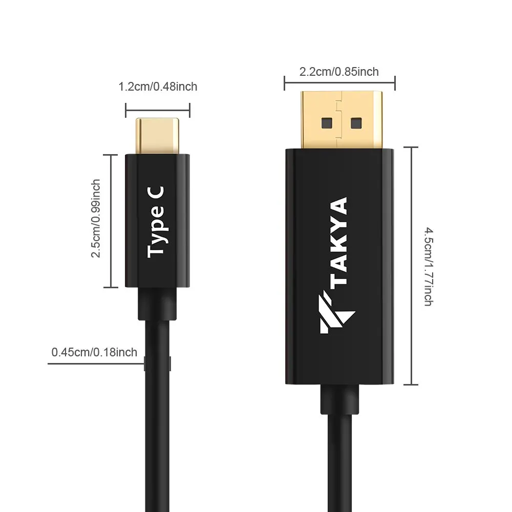 USB C к DP кабель адаптер 4K 1080P 60HZ ЗАО Тип c 2 0 Thunderbolt 3 для Macbook Huawei Mate10 Sumsang S8|Кабели VGA| |