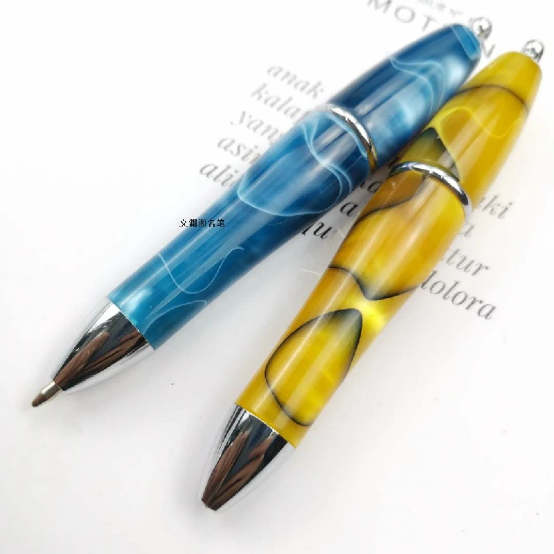 

Portable acrylic ballpoint pen,mini pen, pocket pen, metal black refill 0.7mm