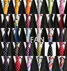 Галстук мужской, классический, в клетку, в горошек, Повседневный, золотого цвета, ширина 8 см, галстук для костюма