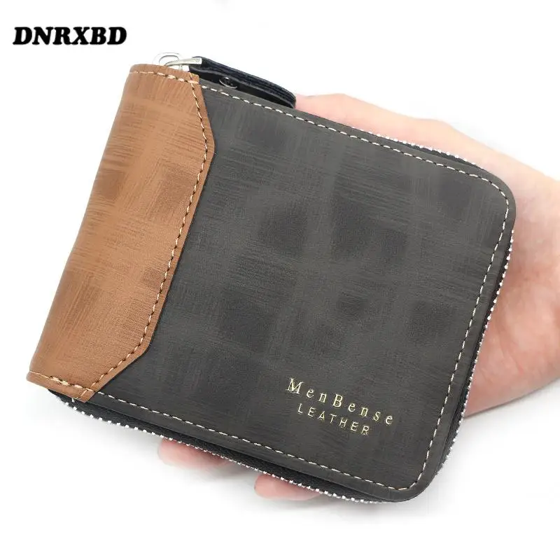 

Business Men Wallet Coin Bag Zipper Short Luxury Men's Purses money bag for male porte feuille hommes Multi-Card clutch bag