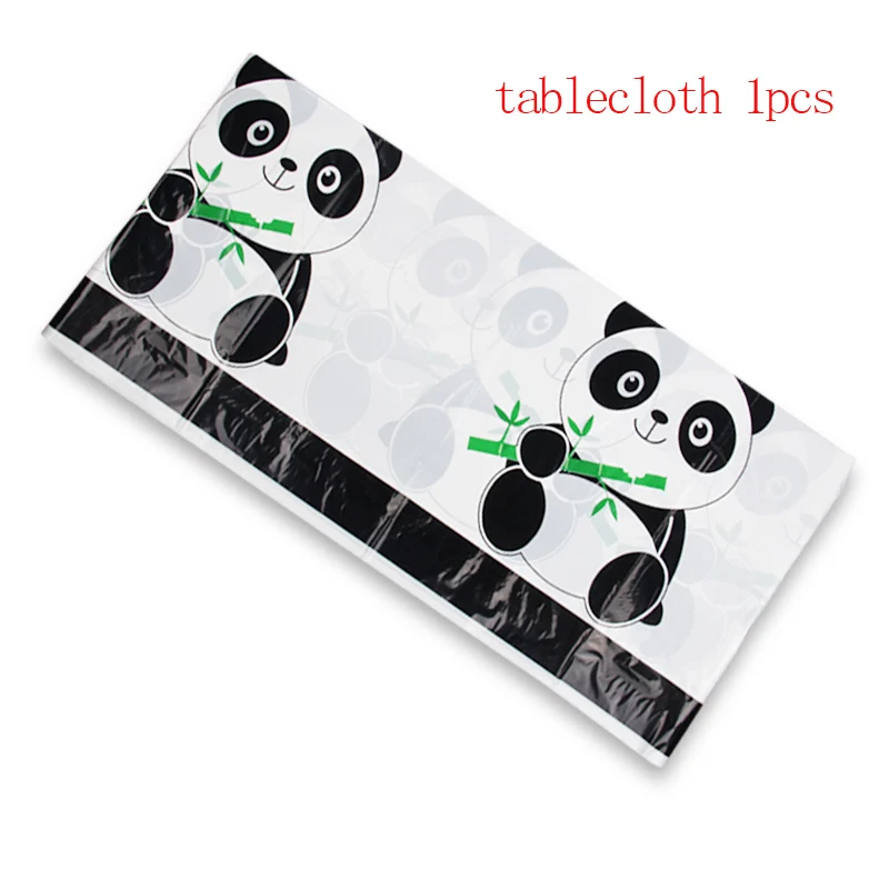 tablecloth X 1pcs 10 шт./упак. мультфильм панда тематические праздничные бумажные чашки любимый детский одноразовый Бумажный стаканчик детский душ с днем рождения вечерние украшения - Цвет: tablecloth X 1pcs
