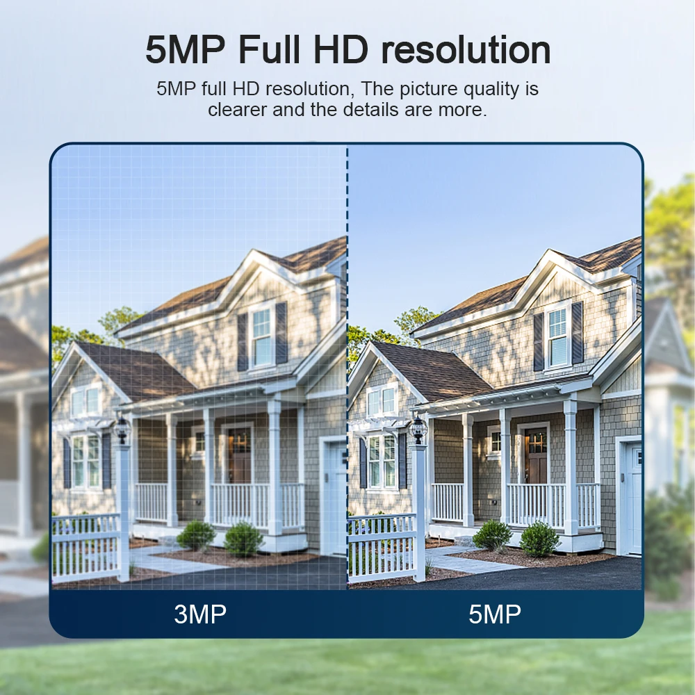 Камера видеонаблюдения INQMEGA 5MP Smart Home с Wi-Fi и прожектором | Безопасность защита
