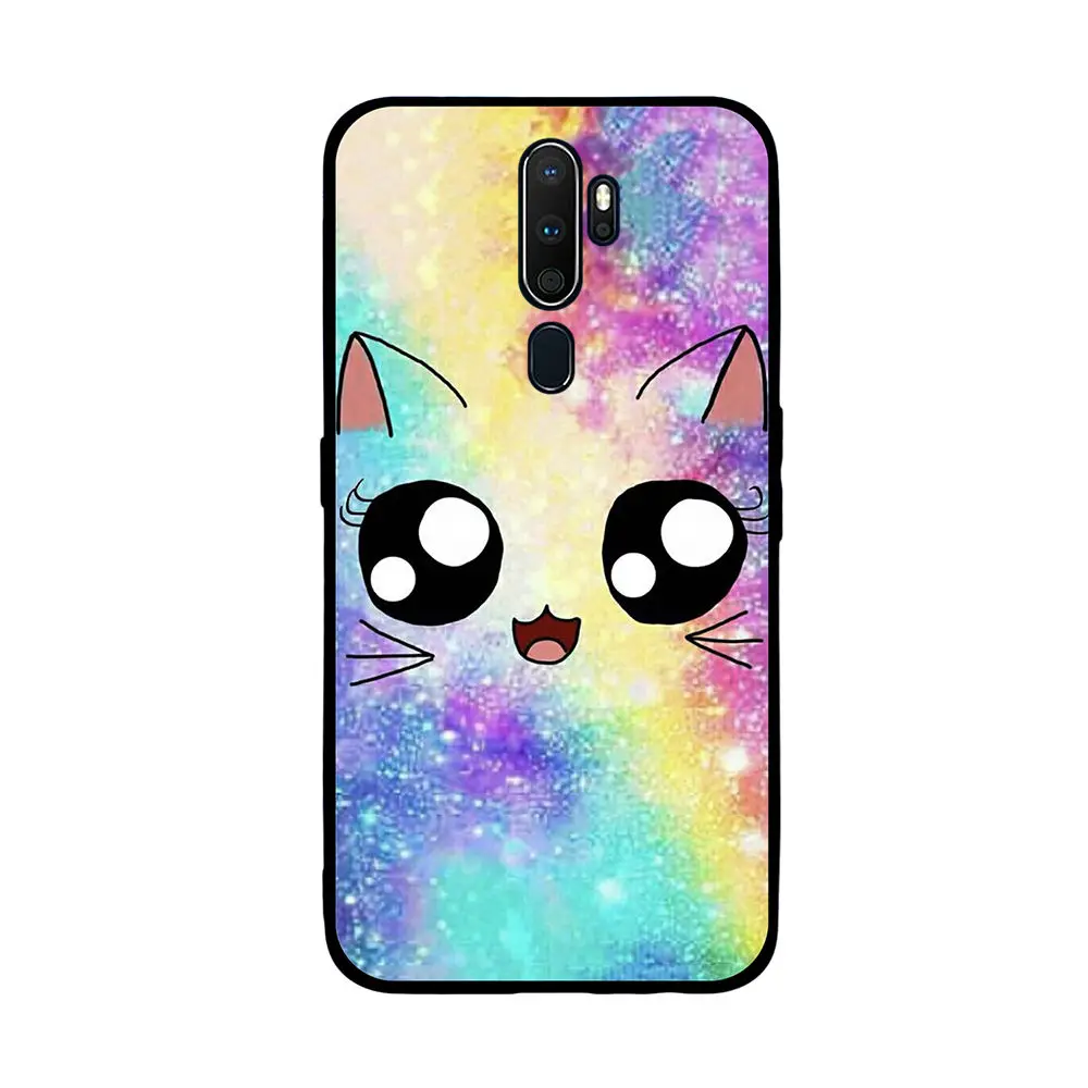 For Oppo A9 A5 2020 Case Cat Painted Silicone Soft TPU Back Phone Cover for Oppo A11X A11 Case Fundas Coque Bumper Etui