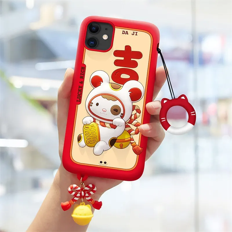 

Lofter Silicone Ring Strap Cute Case Cover for iPhone 11 Pro Max/11 Pro/11 iPhone XS MAX/X/XS Shockproof Soft Rubber Shell