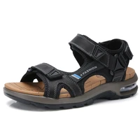 new fashion mens sandals summer soft beach shoes comfortable genuine leather sandals outdoor men roman sandals size 38 46