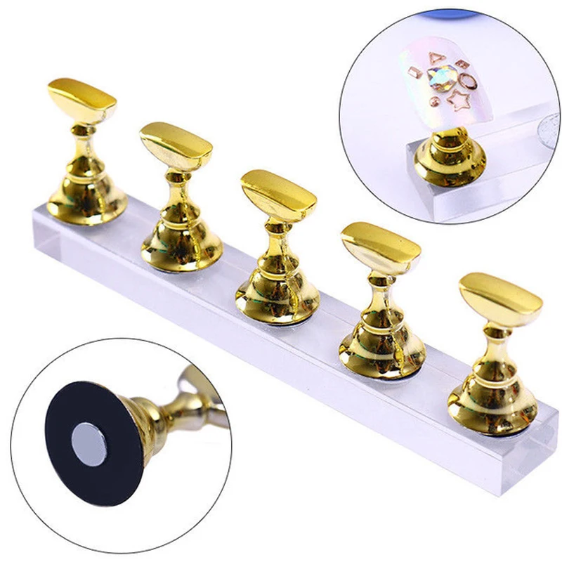 

nail art chess pieces practice seat small skills practice training display stand base alloy nail polish display manicure tools