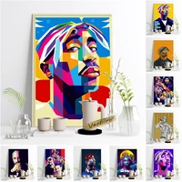 tupac shakur modern canvas poster hot rapper star print art hip hop music singer living room home decor bar pub club fans gift
