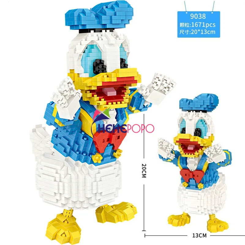 Мини-конструктор Donalded утка рождественский подарок красный Микки Disneying Mouse замок