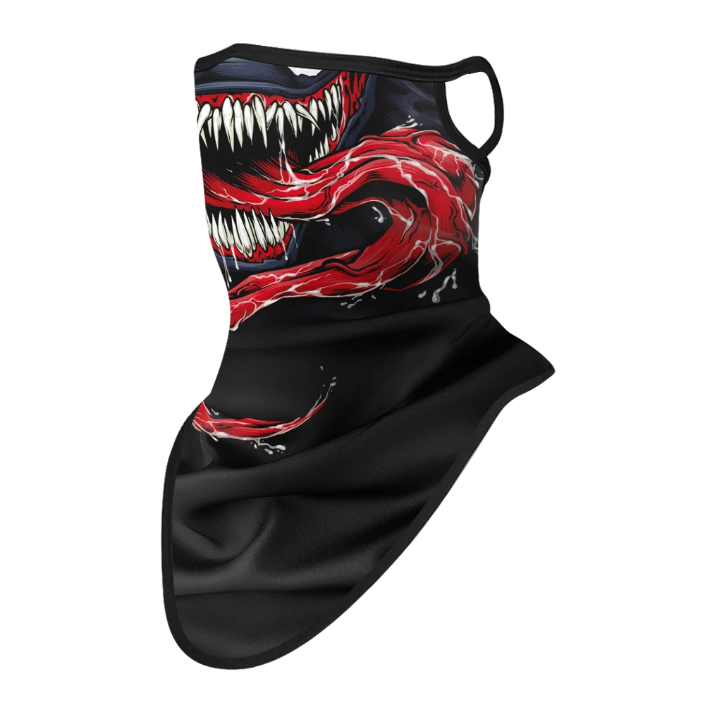 3D треугольная маска для лица велосипедная бандана походная с черепом Venom шарф