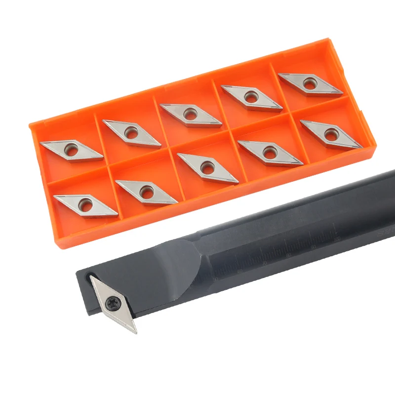 

1pc S16Q-SVZBR11 S20R-SVZBR11 Internal Turning Tool Holder SVZBR/L and 10pcs VBGT1103 Carbide Inserts CNC Lathe Tools Set