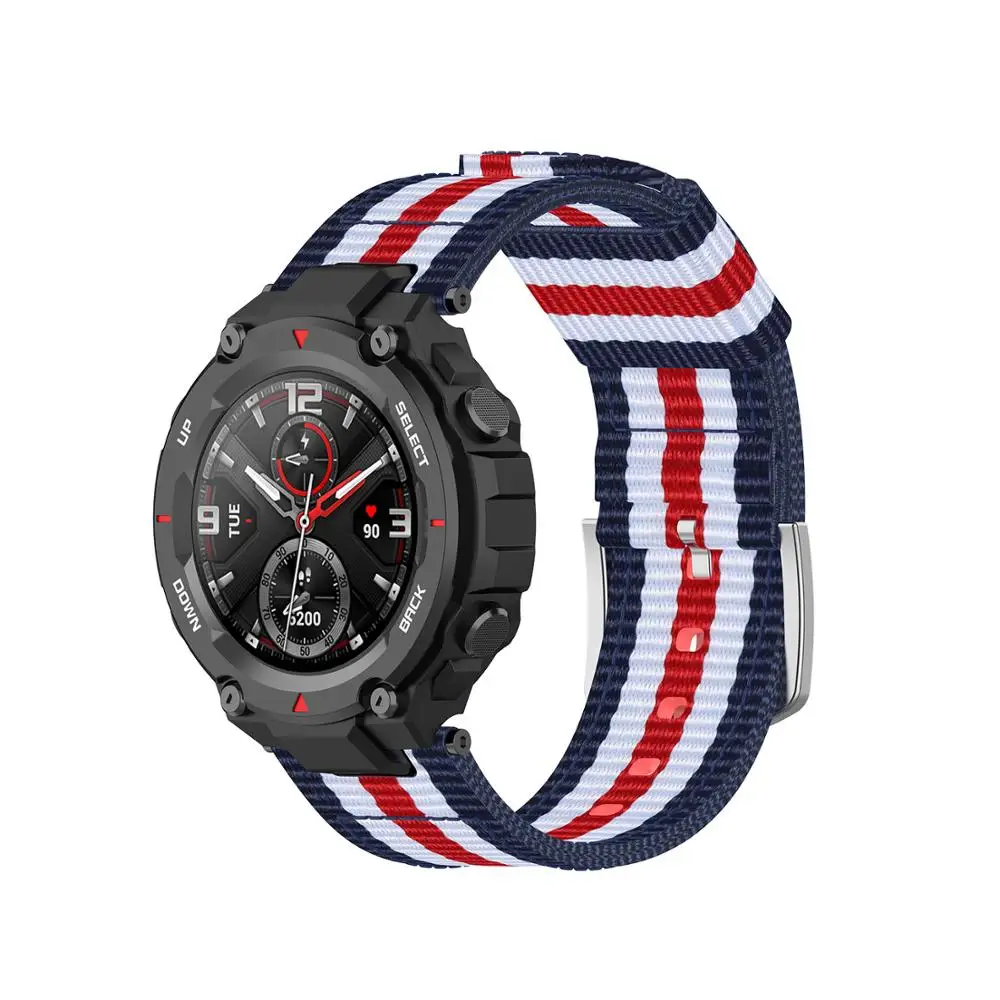 Top Quality Nylon Wrist Bracelet Band for Xiaomi Huami Amazfit T-Rex Replacement Smart Watchband A1918 Strap | Электроника