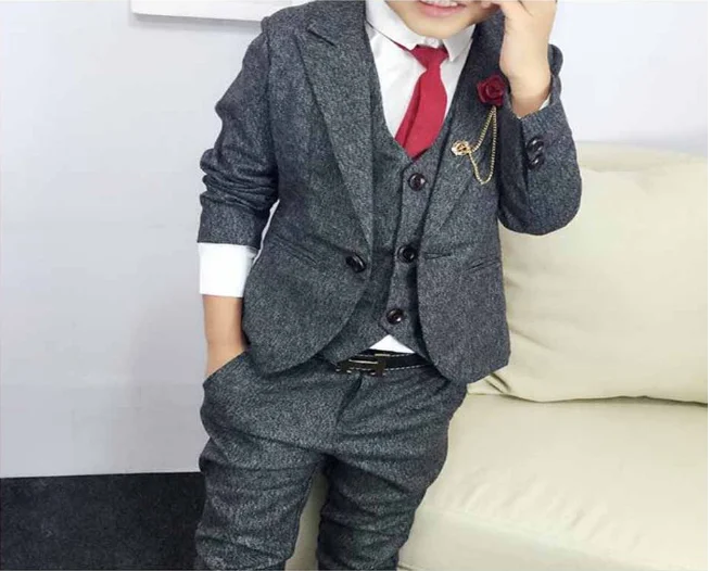 Детская одежда платье для свадьбы дня рождения мальчиков жилет брюки рубашка