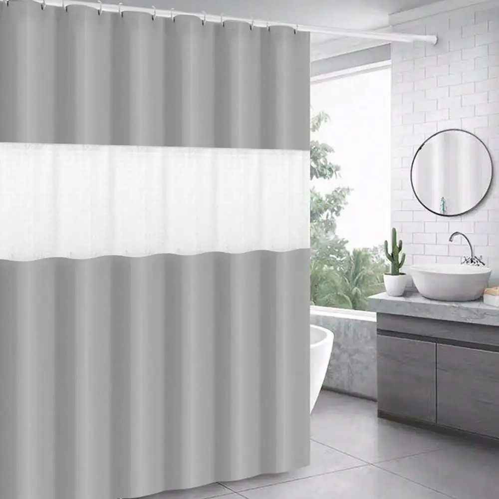 

Modern bathroom 180X200cm thick PEVA shower curtain 3D splicing translucent waterproof mildew toilet shower partition curtain