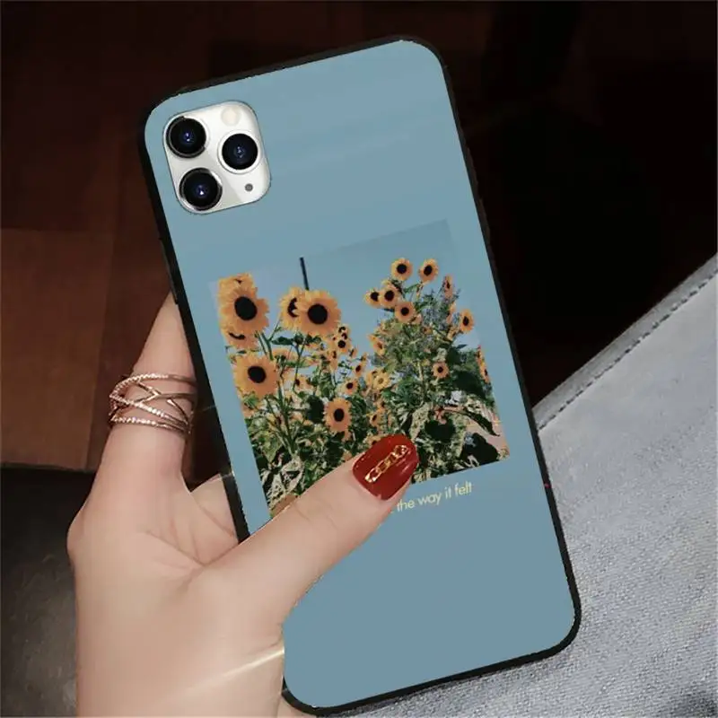 

Aesthetic sunflower rose flower Phone Case for iPhone 11 12 pro XS MAX 8 7 6 6S Plus X 5S SE 2020 XR