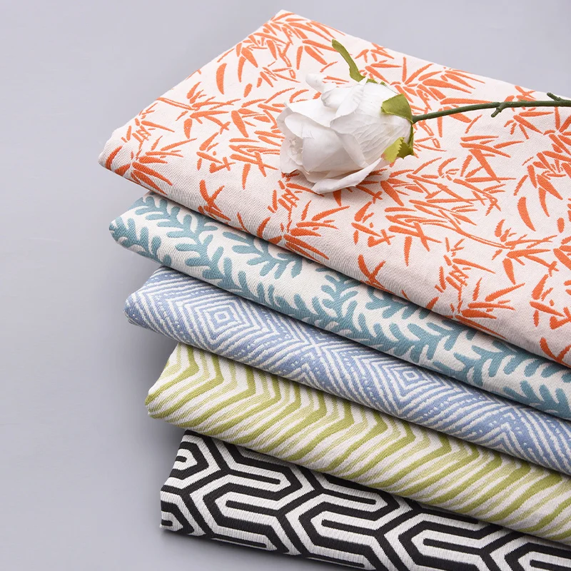 Жаккардовая ткань для дивана занавеска из толстого хлопка и льна С Пылезащитным