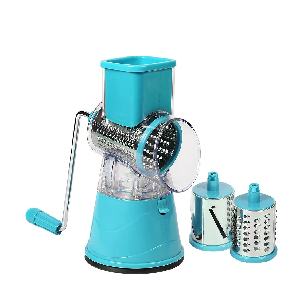 

Manual Vegetable Potato Roller Cutter Stainless Steel Blade Kitchen Slicer Roller Cutting Machine Handheld Food Processor