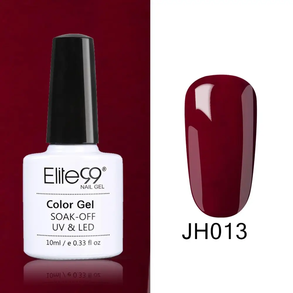 JH013 Elite99 винно-красный гель лак для ногтей 10 мл для дизайна ногтей маникюрный набор Гибридный гель Лаки нужно базовое верхнее покрытие для полигелевого лака - Цвет: JH013