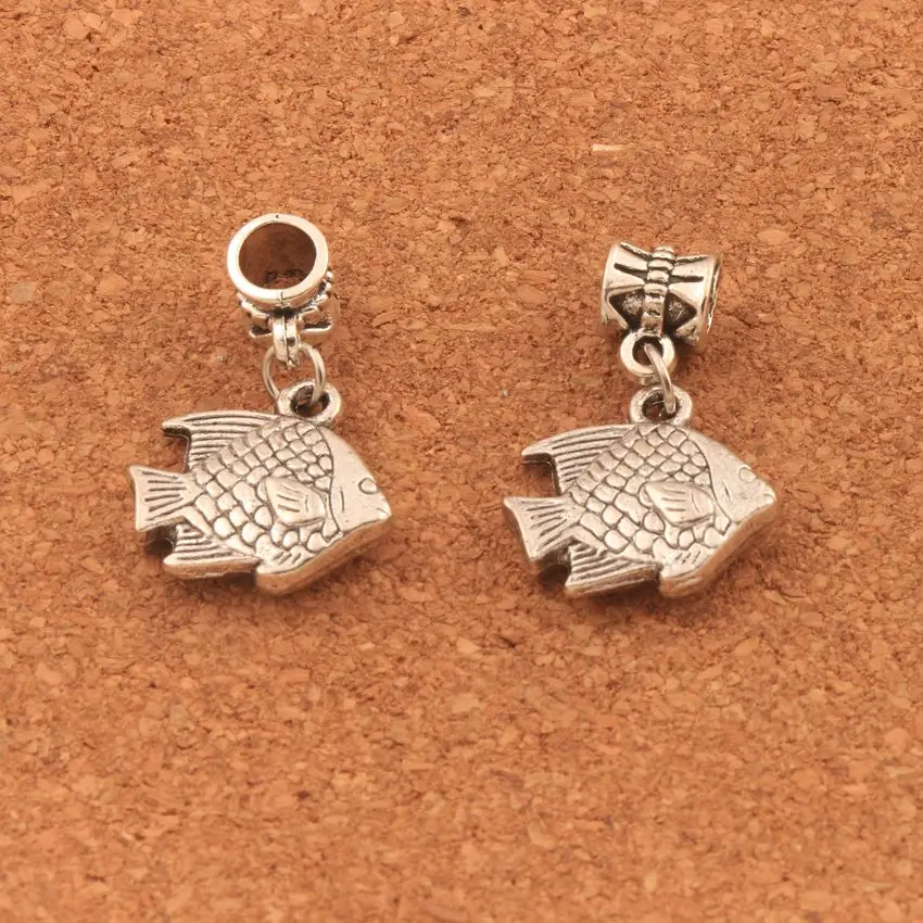 

14pcs 27.6x16.9mm Zinc Alloy/Bronze Fat Fish Big Hole Beads Fit European Charm Bracelets Jewelry DIY B013