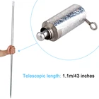 Портативная телескопическая палка для самообороны, из нержавеющей стали, металлические удлинительные палки для боевых искусств, выступлений
