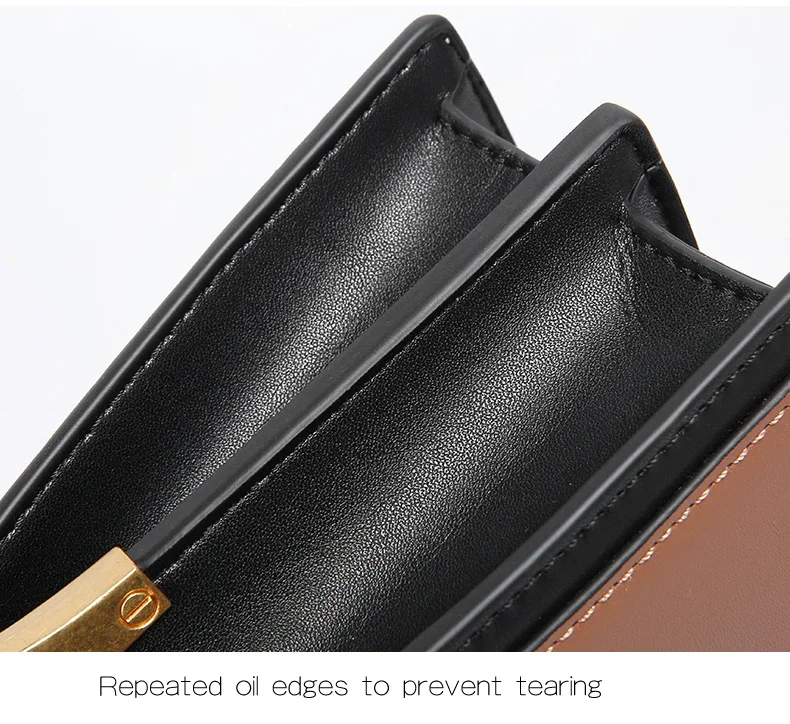 ESUFEIR Кожаная сумка на длинном ремне для женщин Vintage Flap Bag Модная цепочка с круглым кольцом Женская сумка через плечо Маленькие женские сумки