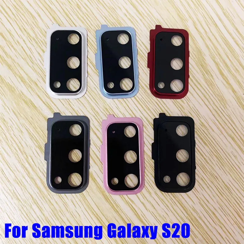 

New Rear Back Camera Lens Glass Ring Cover With Frame Adhesive For Samsung Galaxy S20 G980F G980FD G980 Replacement Part