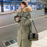 2021 new down jacket womens winter mid length korean version of loose bread clothes thick padded coat anti season padded jacket
