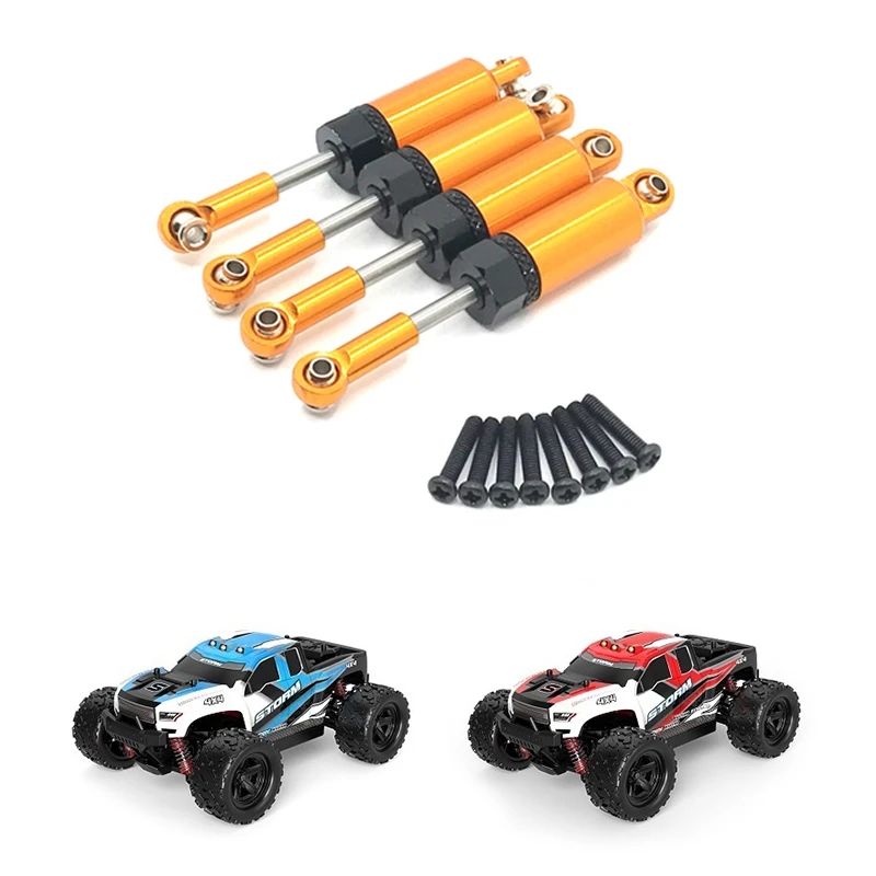 

2 Set RC Car Part: 1 Set Shock Absorber Oil Damper & 1 Set Upgrade Metal Front and Rear Swing Arm