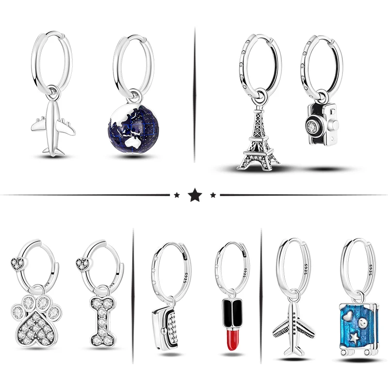 

2022 New Earrings Silver Color Rhombus Cubic Ziron Earrings for Women Girlfriend Gift Birthday Party Banquet Silver Jewelry