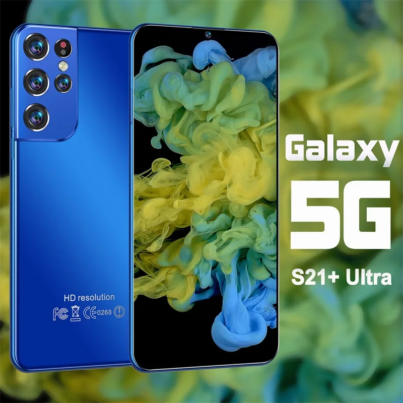 6 7 дюймов S21 + 8G 512 Гб Смартфон глобальная версия 24MP 48MP Камера телефон 6500 мА/ч 4G 5G