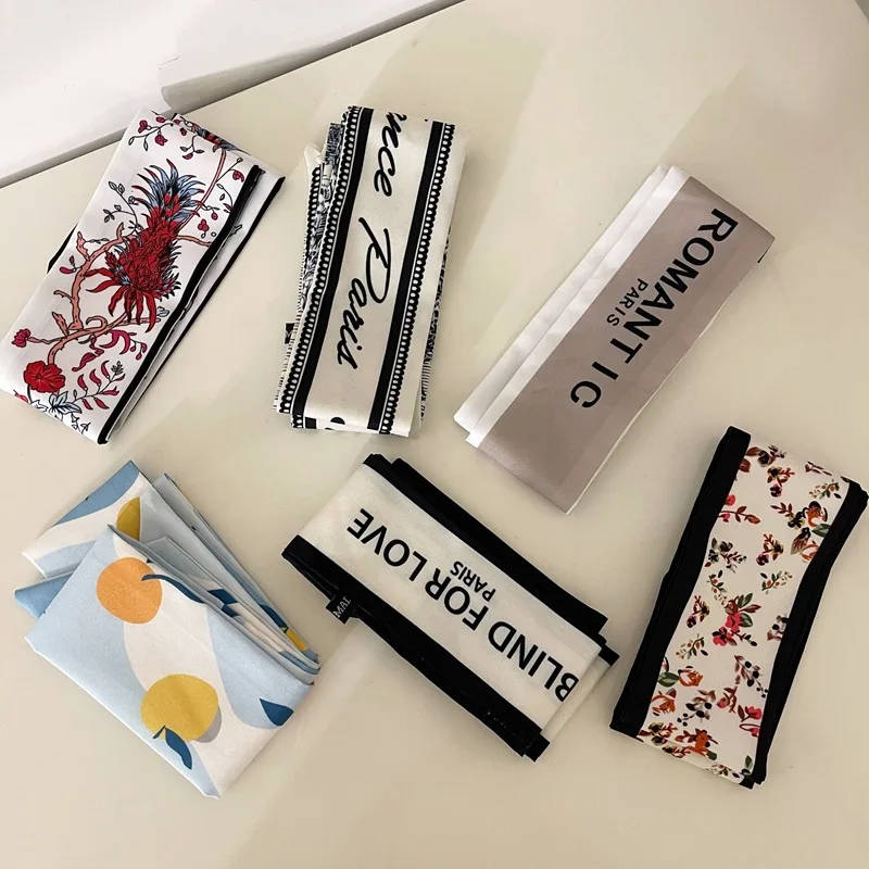 

Silk Scarf Hair Rope Headbands For Women Hair Ties Elastic Bow Hair Accessories Vintage Jewelry Headdress Fashion Scrunchie