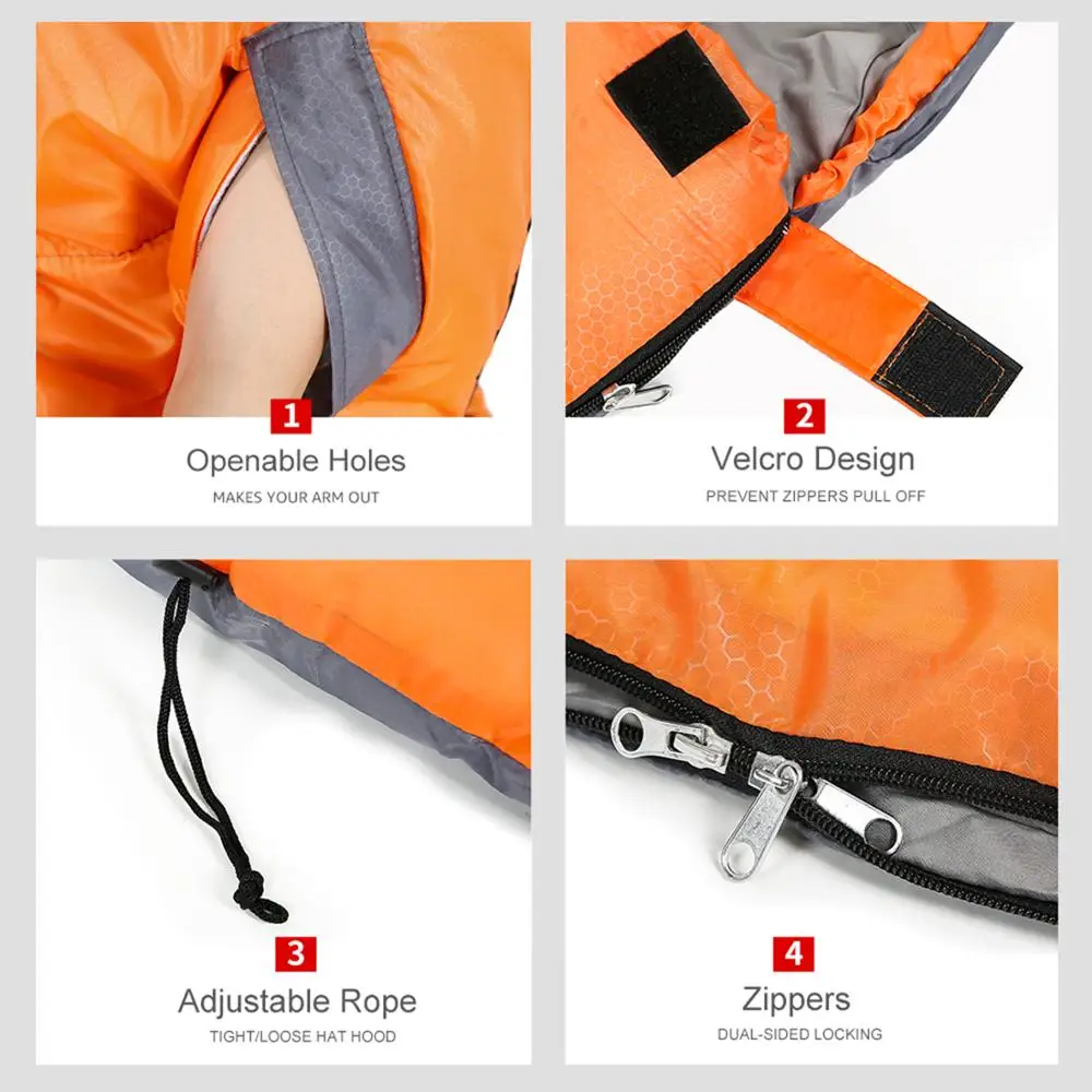 Удобный спальный мешок для прогулок спальные мешки с Openable отверстиями легкий и