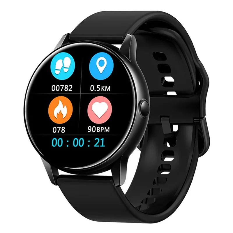 black Letike женские часы C009 AI модные часы Smart watch ips изогнутый цветной экран полный экран сенсорный Водонепроницаемый плавательный Фитнес трекер - Цвет: black
