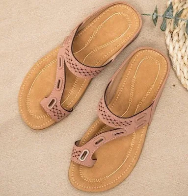 

Fashion Summer Beach Shoes Flat Massage Women Sandals and Slippers Open Toe Flip Flops Plus Size 35-43