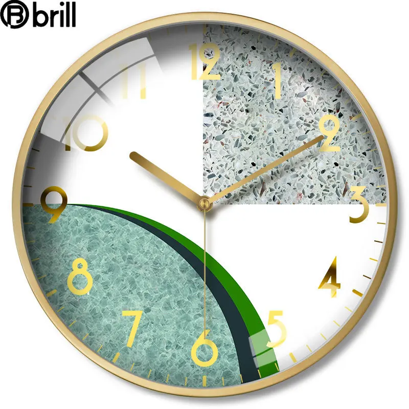 

Настенные часы в скандинавском стиле, тихие креативные простые кварцевые минималистичные Современные Настенные светильники для гостиной, ...