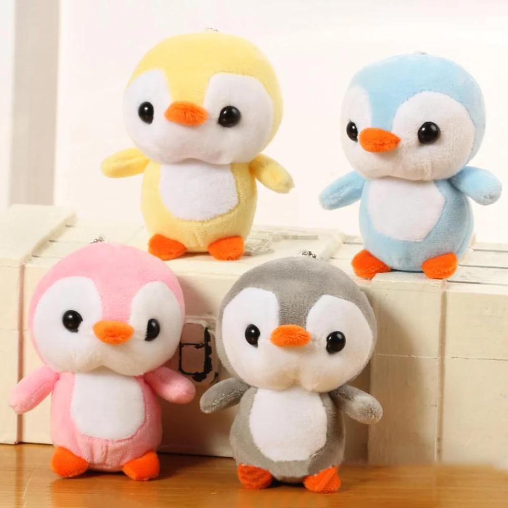Мини ПВХ декоративная кукла пингвин каваи игрушка милая большая голова плюшевая
