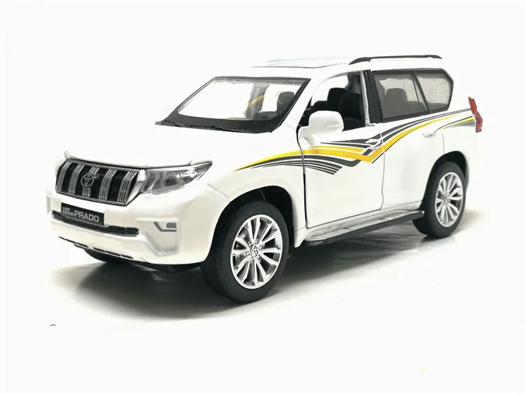 Высокая симитация 1:32 TOYOTA LAND CRUISER PRADO металлический сплав Модель автомобиля игрушки с вытягиванием назад для детей подарки на день рождения
