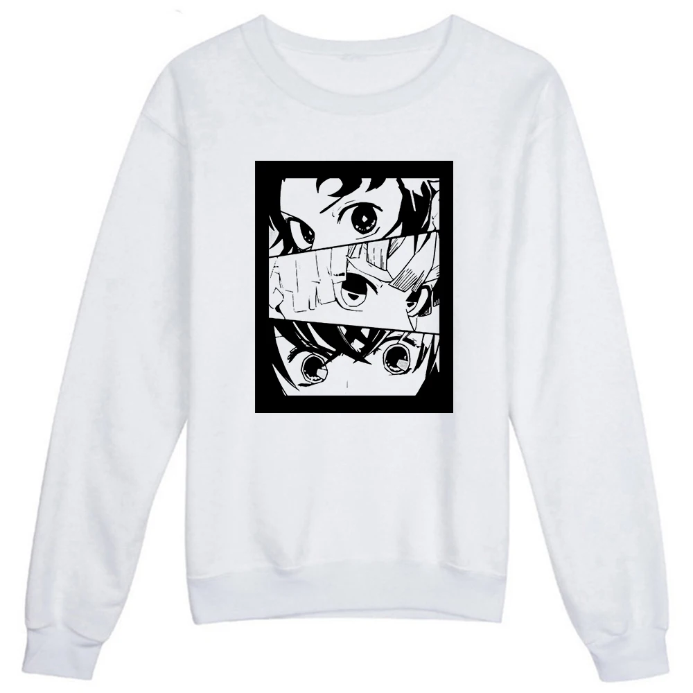

Demon Slayer Cartoon Anime Women Sweatshirt Pullover Japanese Streetwear Y2k Long Sleeve Harajuku Winter Warm Casual Hipster