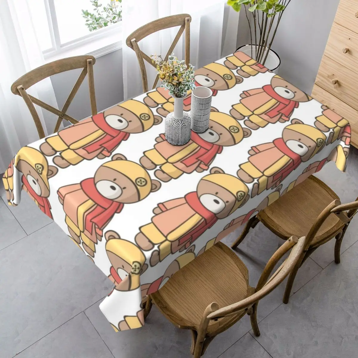 

Teddy Tablecloth Protection Spring Table Cover Washable Print Polyester Wholesale Table Cloth