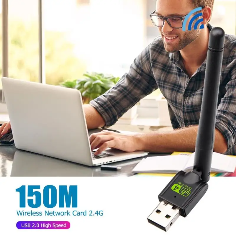 2 4G беспроводной USB WiFi адаптер Сетевая LAN Карта 150 Мбит/с 802.11n/g/b поддержка