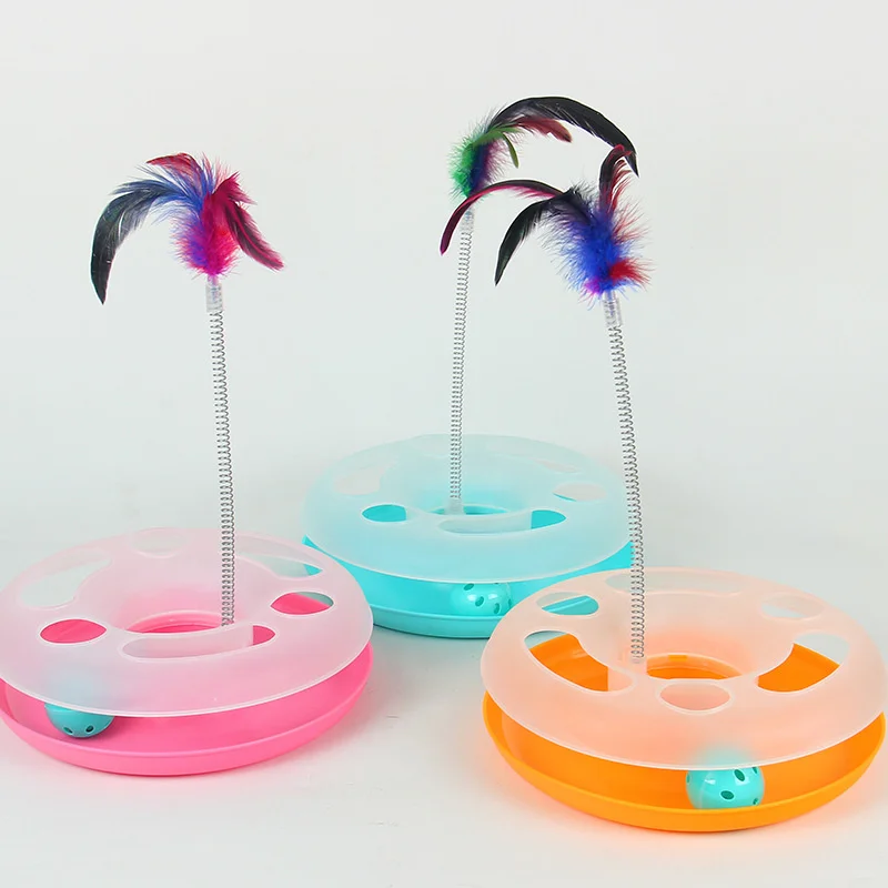 

Cat Toys Puzzle Sound Cat Scratching Disk Pet Toys Bell Turntable Decompressing And Decompressing Cat Toys Pet Toy Products