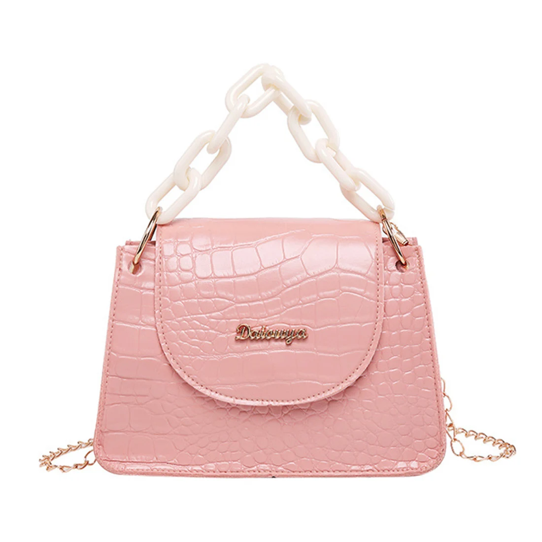 Женская сумочка с двойным металлическим кольцом и Толстой ручкой элегантная