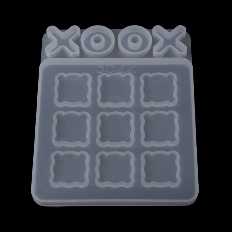 

Small Tic Tac Toe Molds for Resin Casting Small O X Board Game Silicone Mold DIY Craft Classic Board Family Games Molds