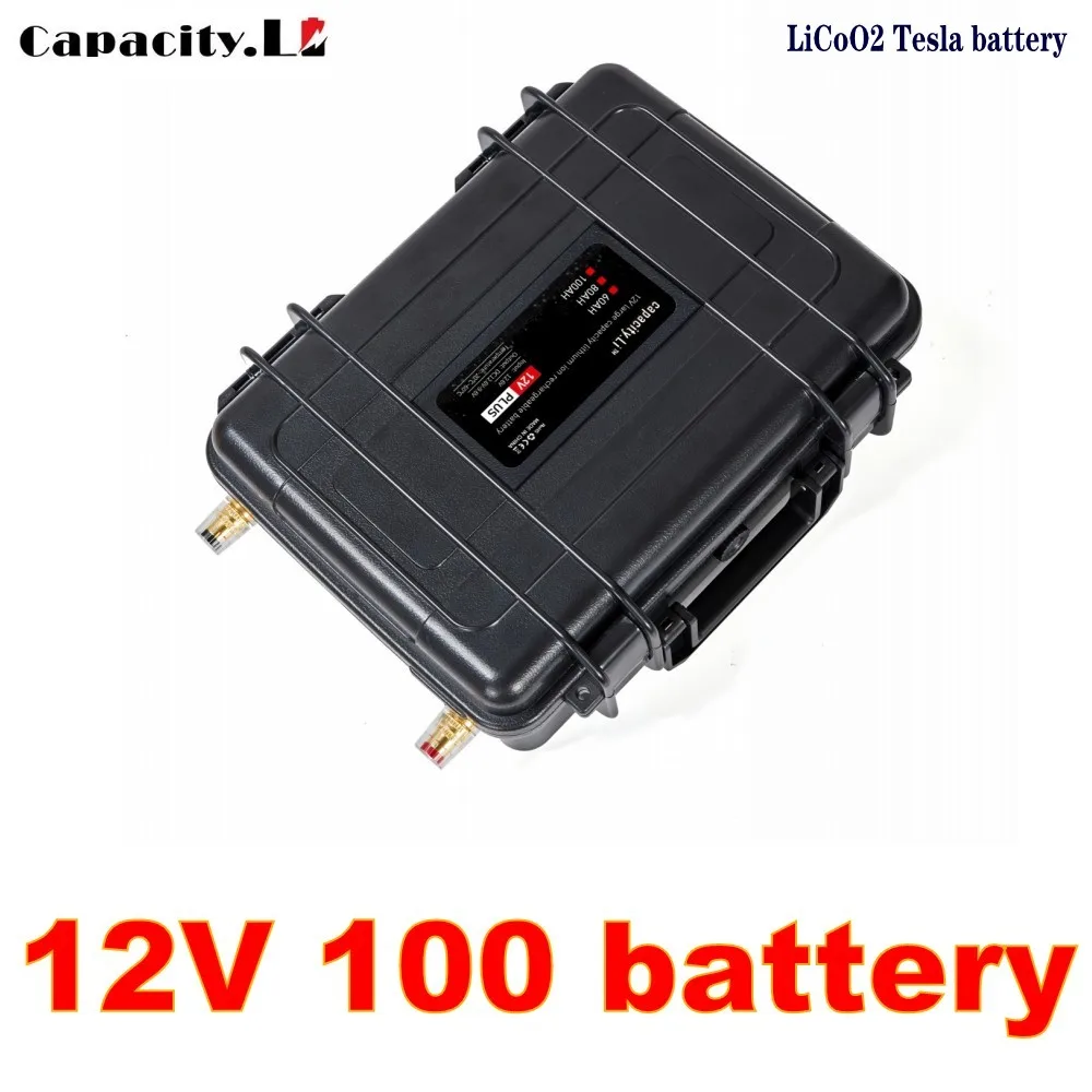 

12V lithium battery pack 12.6V100AH rechargeable battery waterproof with 10A charger Used for marine propellers,LED lights