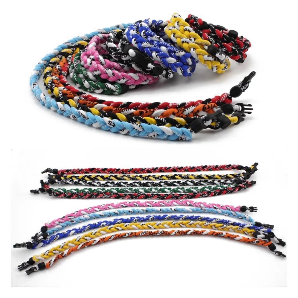 

Titanium Ionic Braided Sports Necklace for Baseball / Softball / Soccer (Blue)