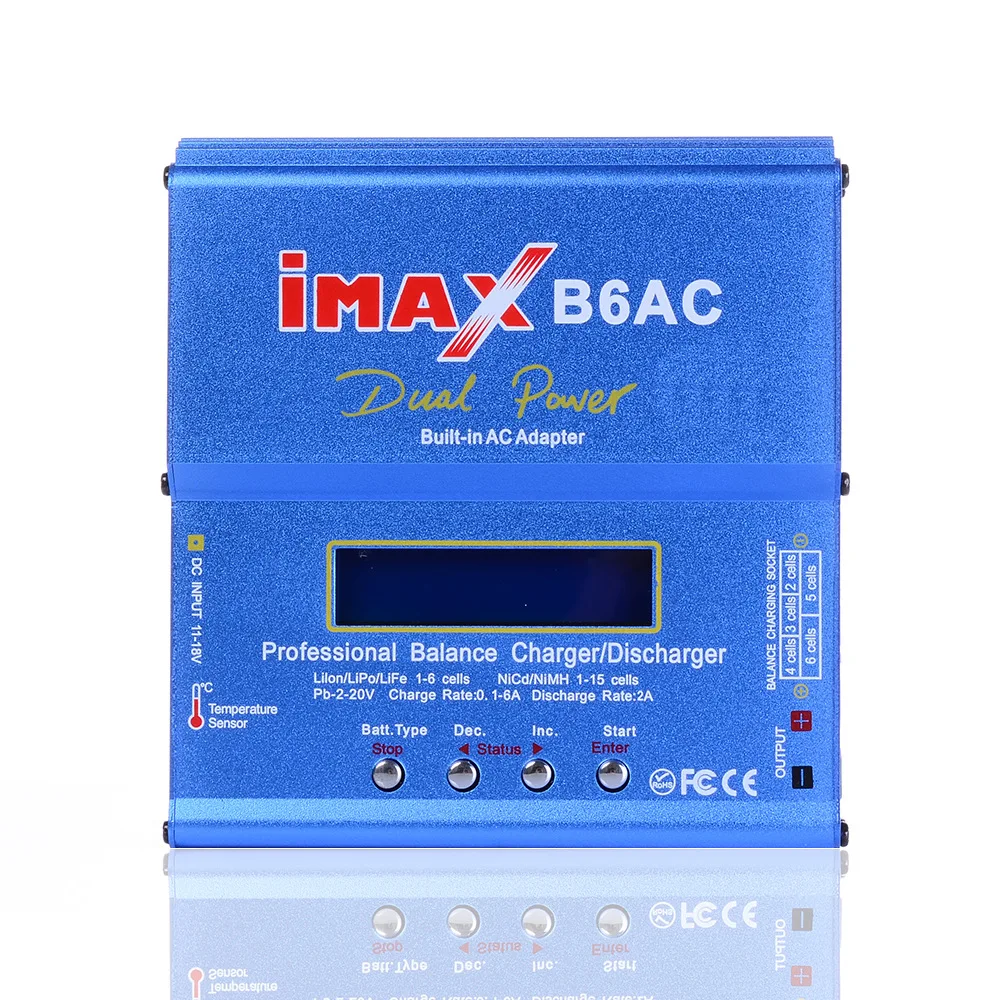 Зарядное устройство IMAX B6 AC B6AC 80 Вт 6A Lipo NiMH 3S/4S/5S RC с встроенным адаптером