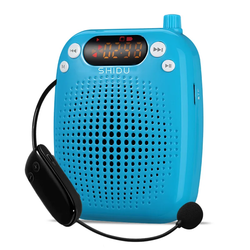 New Portable UHF Megaphone with Mic Wireless Voice Amplifier Support USB AUX TF Music Player Loudspeaker for Teacher Promoter |