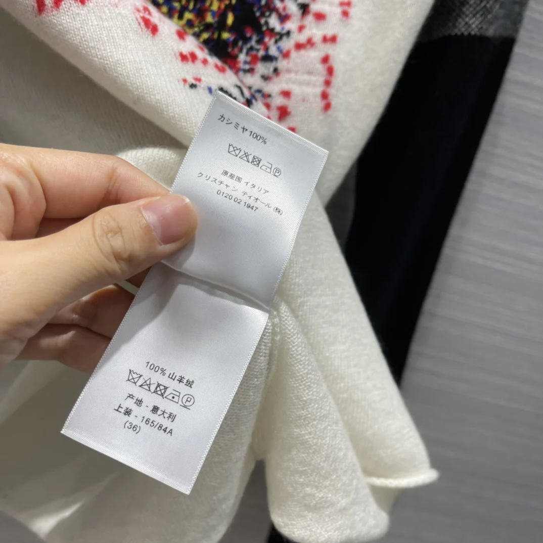 

Fashion Love Jacquard Sweaters for Women Autumn 2021 High Quality 100% Cashmere Pullovers High-end Brand Contrast Sweaters Lady