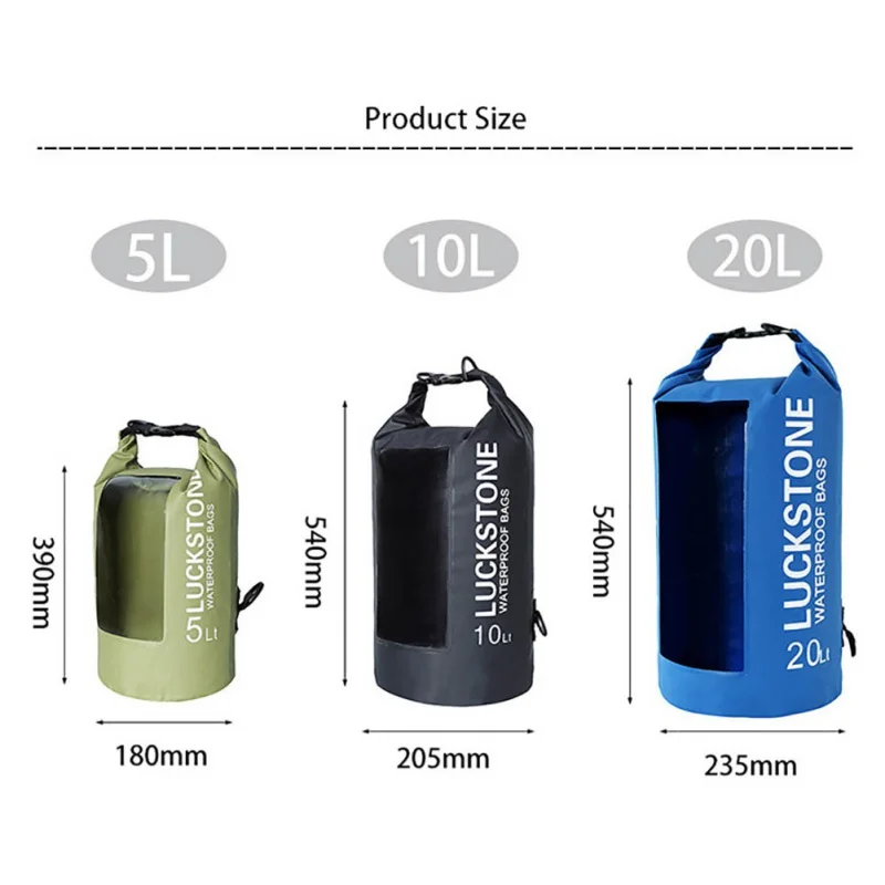 

Outdoor Waterproof Dry Backpack Swimming Water Floating Bag Roll Top Sack For Rafting Boating River Trekking Kayak